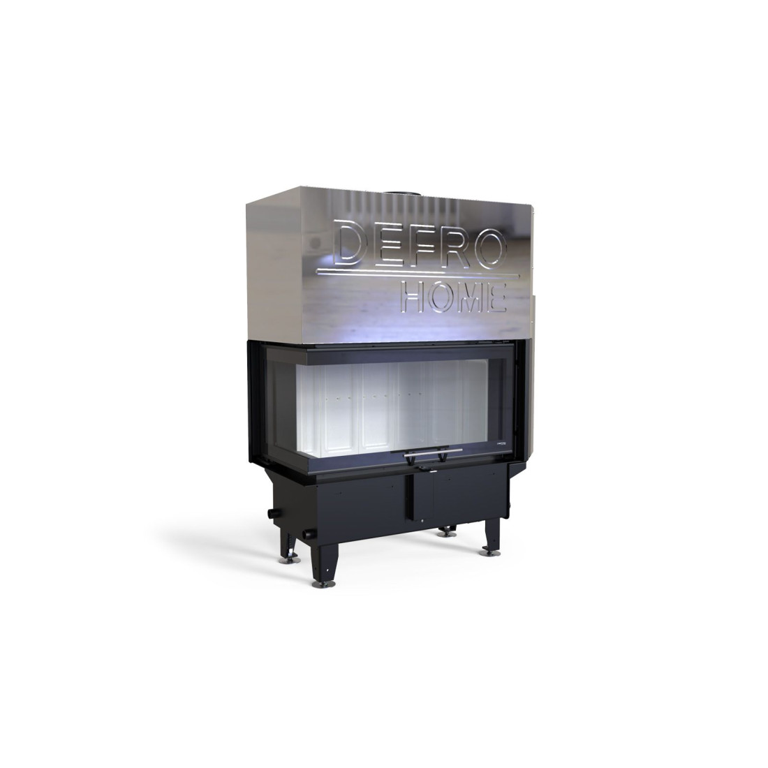 Каминная топка с водяным конутром DEFRO HOME RIVA ME BL G