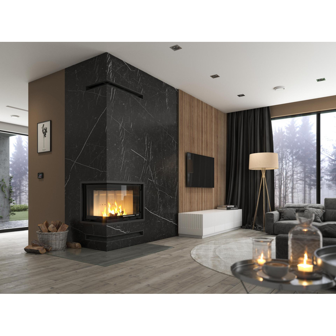 Камінна топка DEFRO HOME INTRA SM BL SLIM G