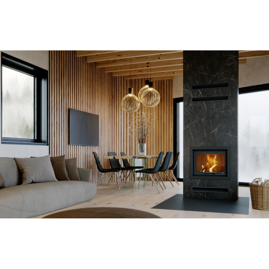 Каминная топка DEFRO HOME INTRA SM SLIM G
