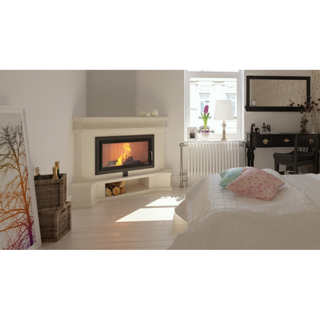 Камінна топка DEFRO HOME INTRA LA (чорний шамот)