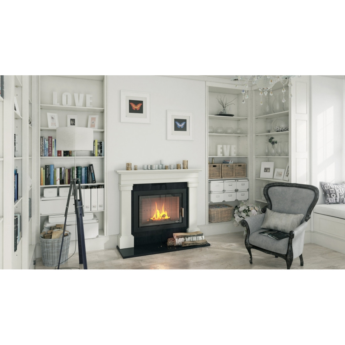 Каминная топка DEFRO HOME INTRA ME (черный шамот)
