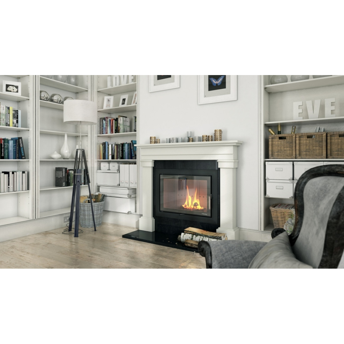Каминная топка DEFRO HOME INTRA ME (черный шамот)