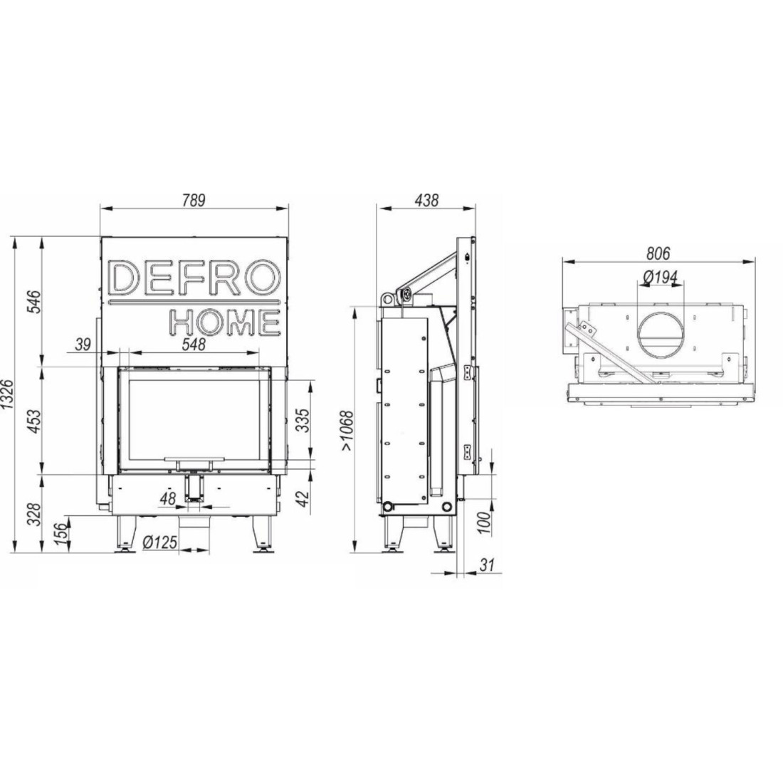 Каминная топка DEFRO HOME IMPULS SM G