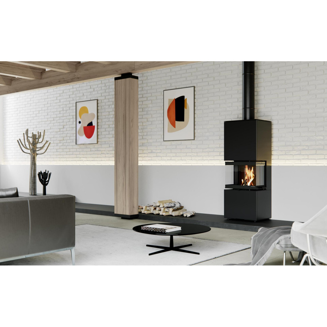 Каминная топка DEFRO HOME INTRA XSM C ver. COMPACT 1 Золотая