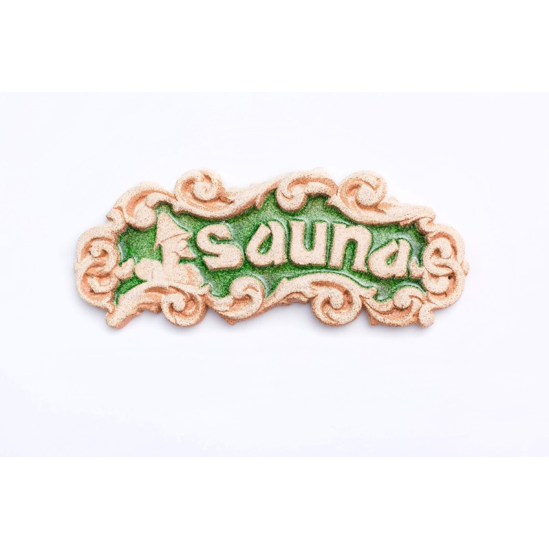 Таблички и панно | Табличка декоративная Sauna - Зеленый хрусталь