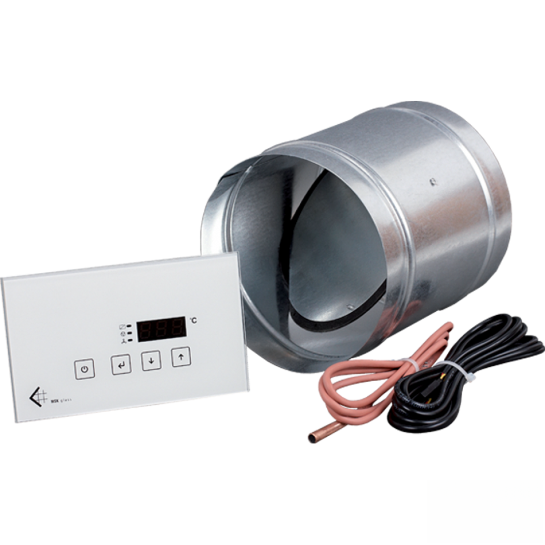 Мікропроцесорний контролер каміна MSK GLASS із фланцем 125