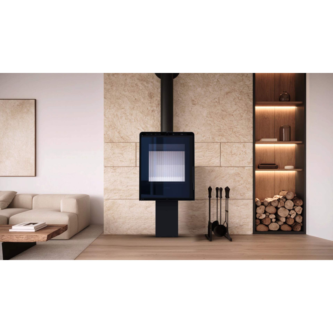 Печь стальная M-Fire Santorini на ноге (12kW)