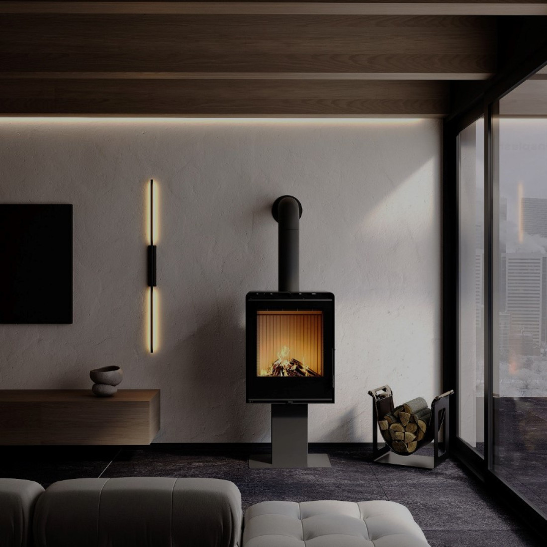 Печь стальная M-Fire Santorini на ноге (12kW)