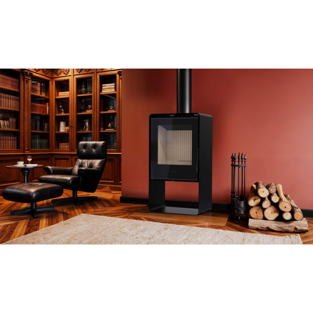 Печь стальная M-Fire Santorini с дровником (12kW)