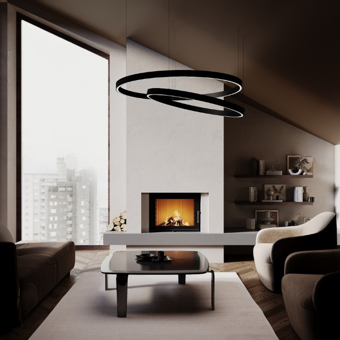 Камінна топка M-FIRE 70 пряма (15kW)