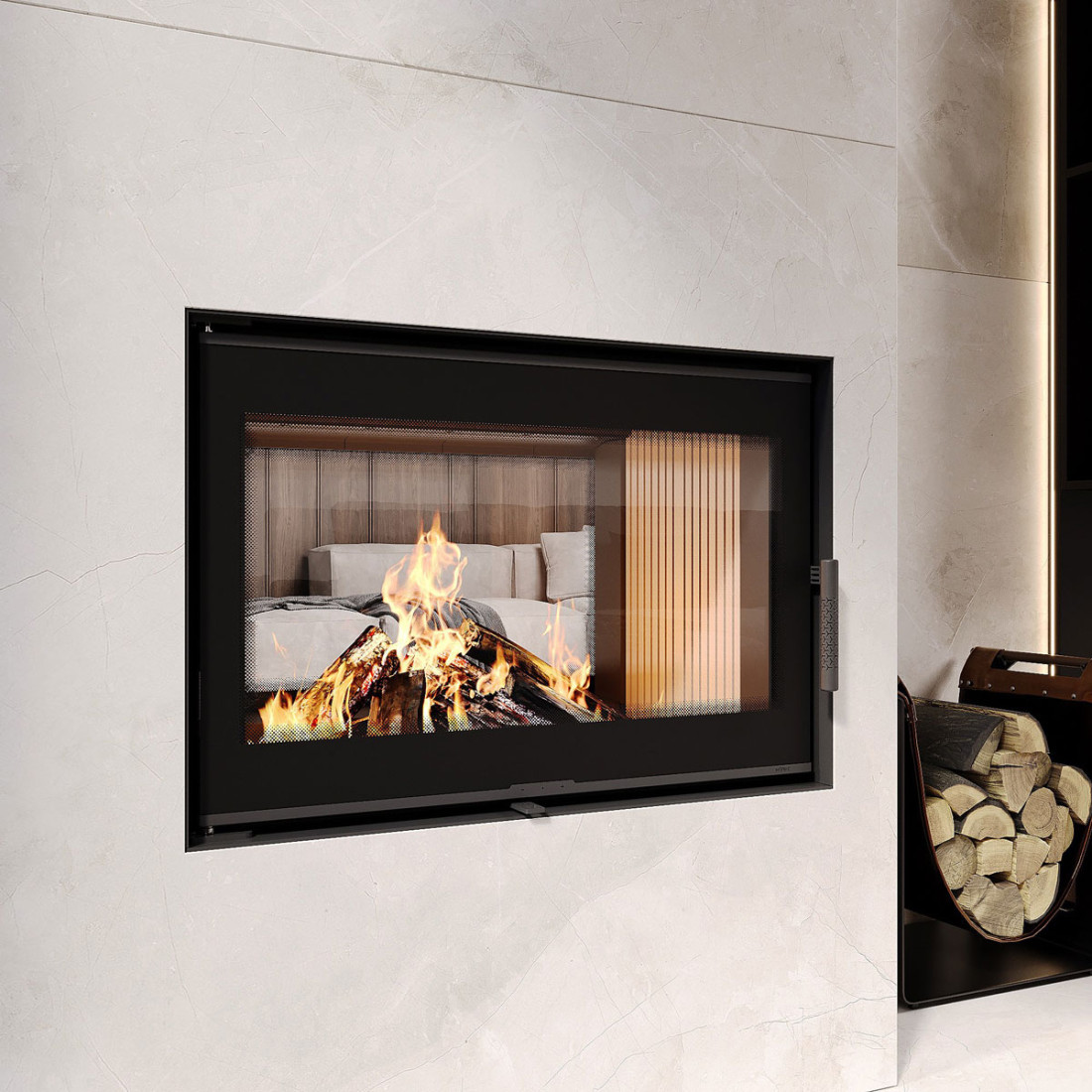 Камінна топка M-FIRE 80 пряма (14kW)