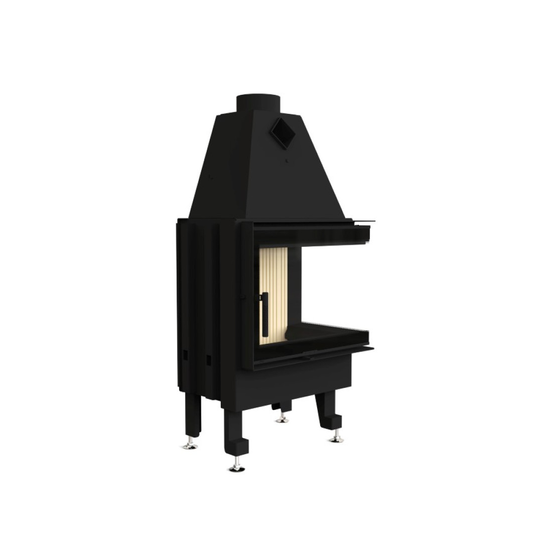 Каминная топка M-FIRE 60 угловая правая (14kW)