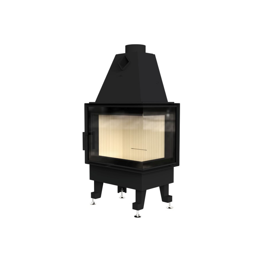 Каминная топка M-FIRE 60 угловая правая (14kW)