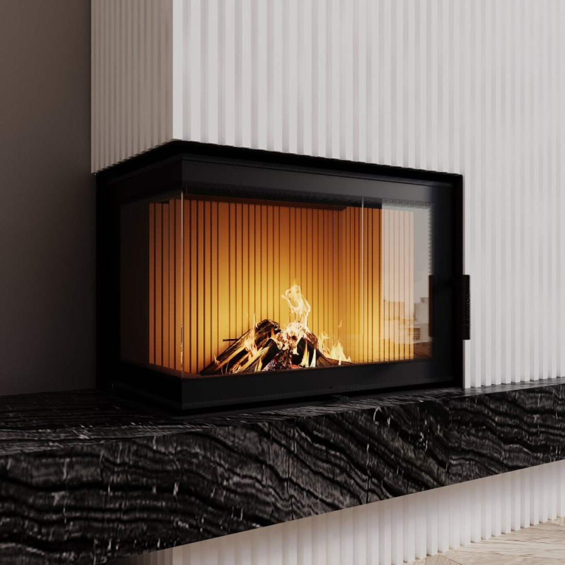  Камінна топка M-FIRE 70 кутова ліва (15kW)