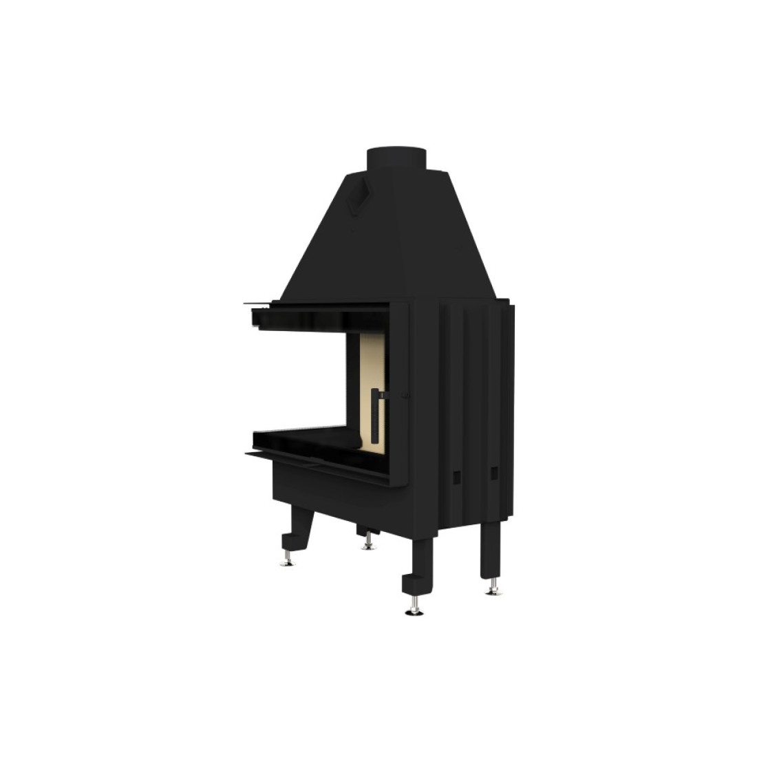  Камінна топка M-FIRE 80 кутова ліва (17kW)