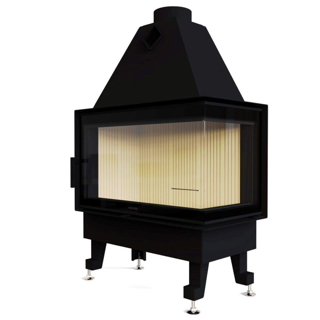 Каминная топка M-FIRE 80 угловая правая (17kW)