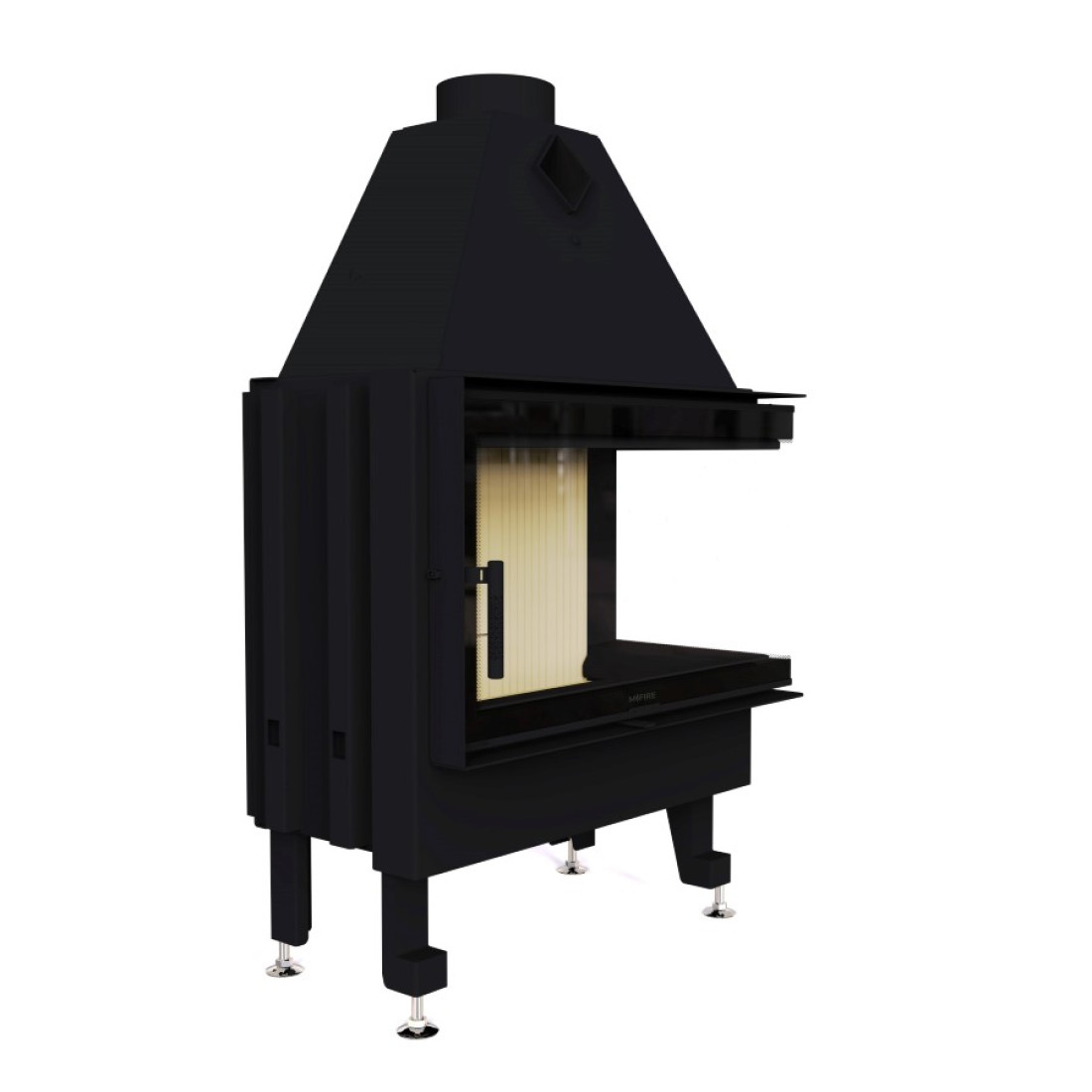  Камінна топка M-FIRE 80 кутова права (17kW)