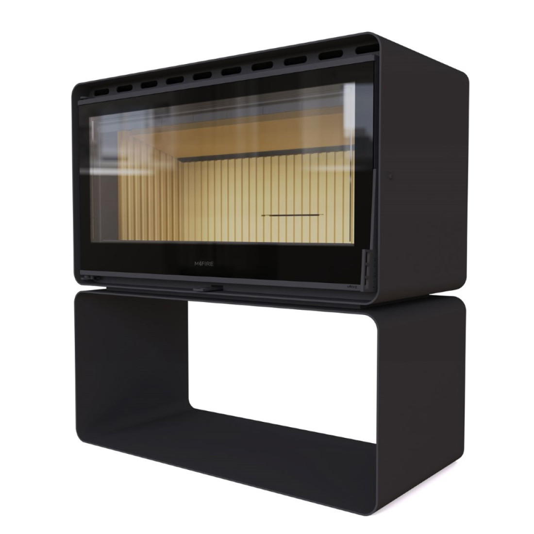 Печь стальная MM-Fire Rodos c дровником (15kW)