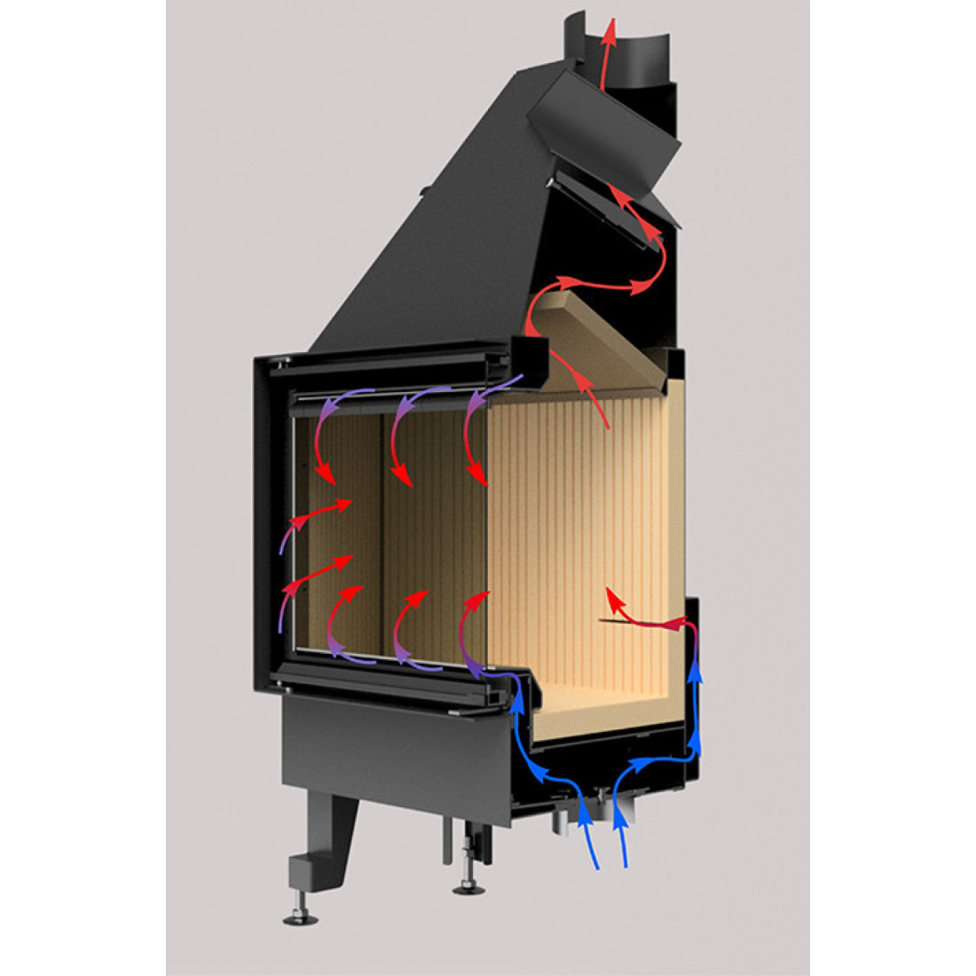Камінна топка M-FIRE 80 пряма (17kW)