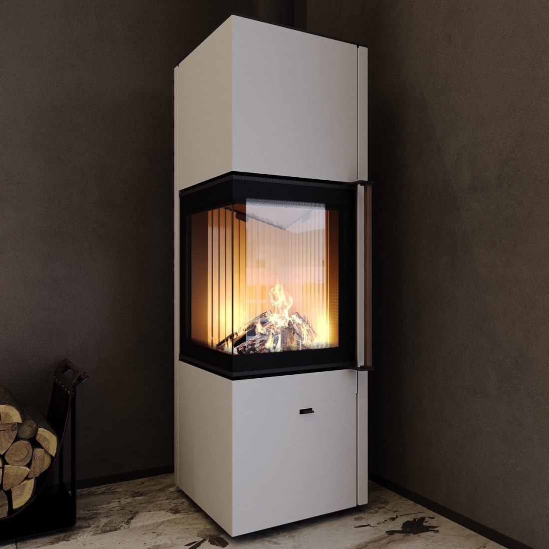 Печь стальная угловая M-Fire Corfu 9kW